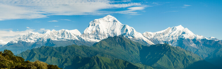 Panorama van het Dhaulagiri-gebergte