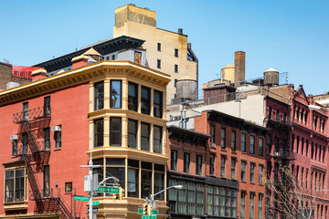 Historic buildings on the corner of Union Square in Manhattan, New York City NYC © deberarr