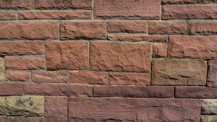 Red stone wall background texture