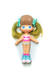 a girl doll in swimsuit