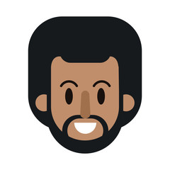 Fototapeta premium character african man face smiling vector illustration