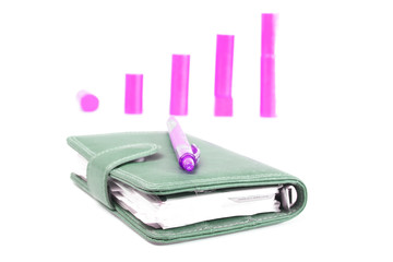 Office planner. Pink girly colored diagram.