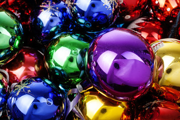 Christmas ball ornaments. Real glass vintage christmas balls.