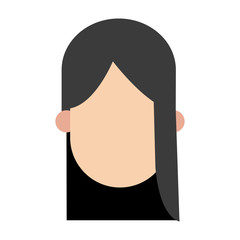 girl faceless people character image vector illustration