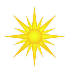sun vector symbol icon design. Beautiful illustration isolated on white background