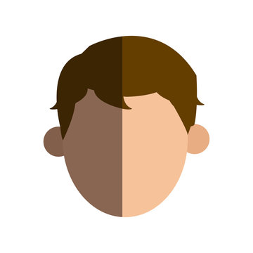 faceless head man people image vector illustration