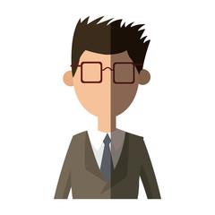 man with suit and glasses image vector illustration