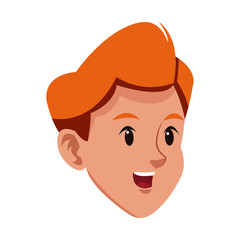 head boy laugh young avatar vector illustration