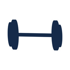 silhouette dumbbell weight sport gym icon vector illustration