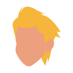 head boy young avatar no face vector illustration