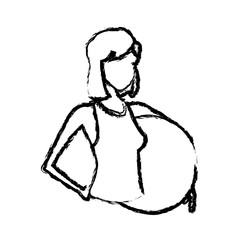 sport girl fitball lifestyle sketch vector illustration