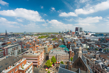 Fototapeta na wymiar The Hague from above