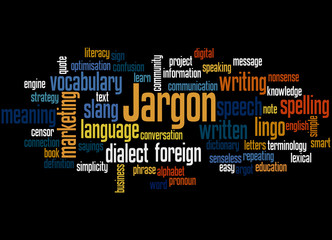 Jargon, word cloud concept 3
