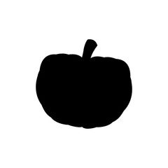 pumpkin vegetable nutrition vitamin food health silhouette vector illustration