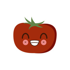 kawaii tomato vegetable fresh food image vector illustration