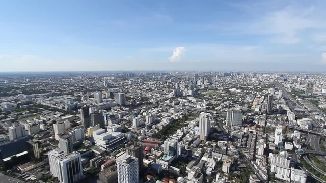 Bird eye view, landscape of Bangkok's city Thailand.