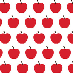 red apple fruit harvest fresh seamless pattern image vector illustration