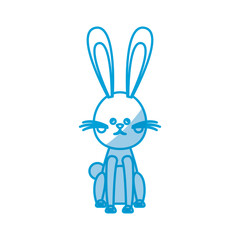 character easter rabbit happy celebration vector illustration