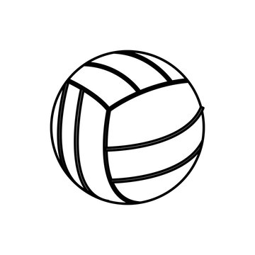 volleyball ball sport play equipment line vector illustration