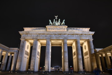 Berlin gate at night