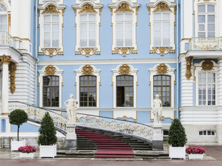 Saint  Petersburg, Russia.  August 14, 2016: close-up of a detail of The Catherine Palace, located...