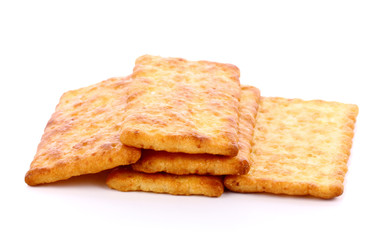 Cracker on white background