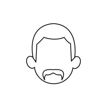 recommend clip art: outline head man character person vector illustration
