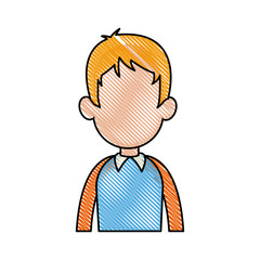 drawing portrait man young style image vector illustration