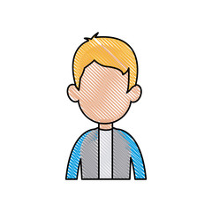 drawing portrait man young style image vector illustration