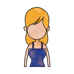 drawing portrait girl avatar fashion image vector illustration