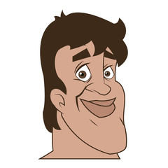 head man face sporting design vector illustration
