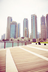 Fototapeta na wymiar Tall Buildings In Dubai