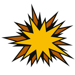 yellow star speech comic talk comic vector illustration