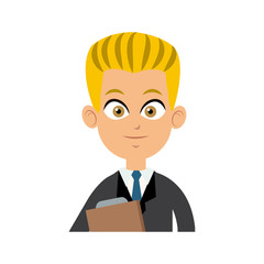 character man business with suit and tie image vector illustration