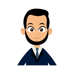 character man business with suit and tie image vector illustration