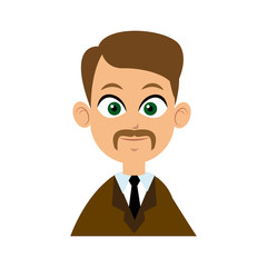 character man business with suit and tie image vector illustration