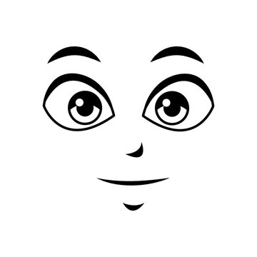 anime face expression comic image vector illustration