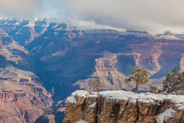 South Rim Grand Canyon Landscape in Winter