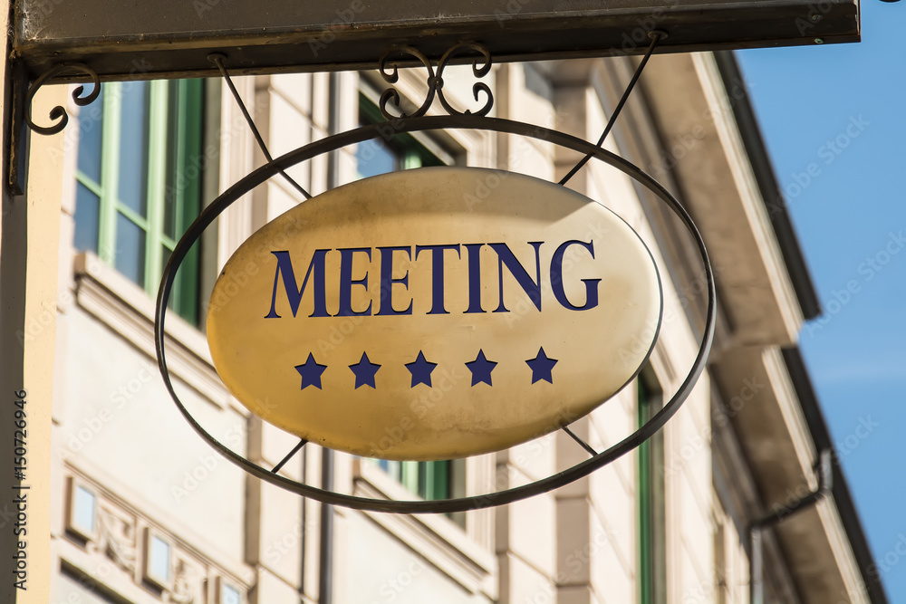 Sticker Schild 216 - Meeting