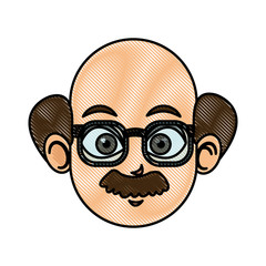 drawing head man face avatar vector illustration