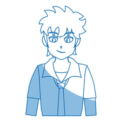 boy teenager anime comic image vector illustration