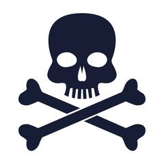skull bone poison medical concept vector illustration