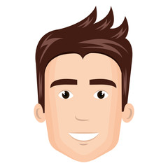 young man head avatar vector illustration design