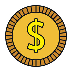 coin money isolated icon vector illustration design