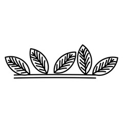 leafs plant decorative icon vector illustration design