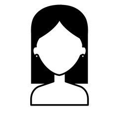 young woman shirtless avatar character vector illustration design