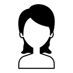 young woman shirtless avatar character vector illustration design