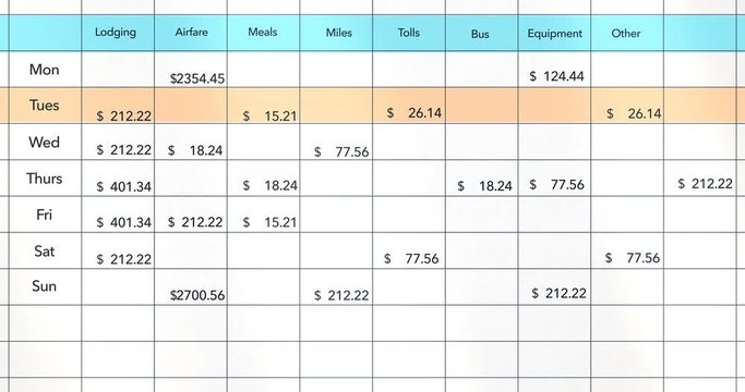 Software screen of business excel report for corner pin shots - V1 Basic Version