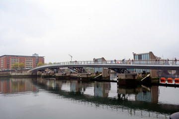 Bridge on River Lagan, Belfast, Northern Ireland