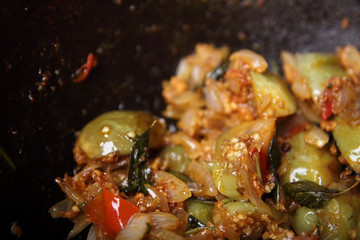 Fototapeta na wymiar Eggplant(Brinjal) Curry